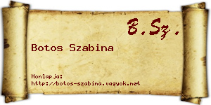 Botos Szabina névjegykártya