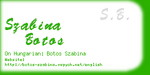 szabina botos business card